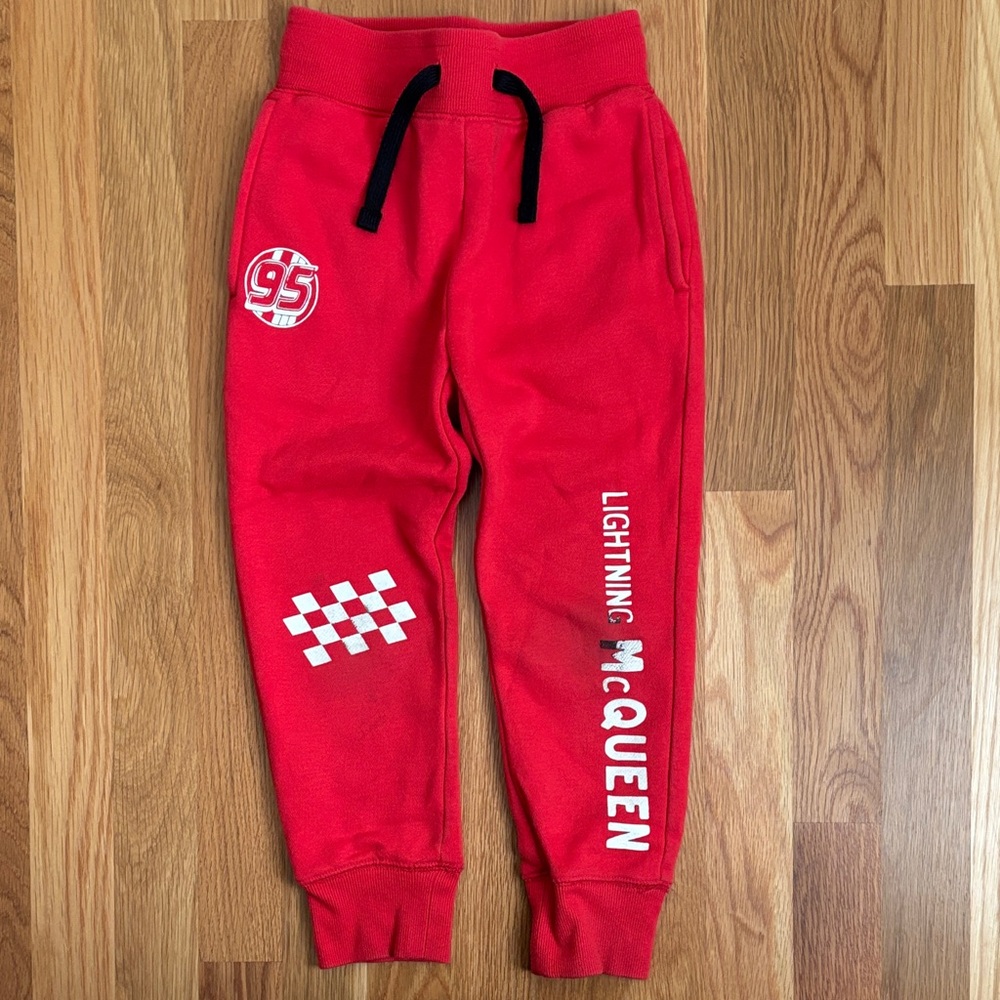XS Pixar Lightning McQueen Red Sweatpants
